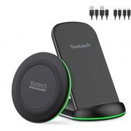 [아마존 핫딜] [아마존핫딜]Yootech Wireless Charging Bundle, [2 Pack] 10W Max Qi-Certified Wireless Charging Pad Stand, Compatible with iPhone 11/11 Pro/11 Pro Max/Xs MAX/XR/XS,Galaxy Note 10/Note 10 Plus/S1