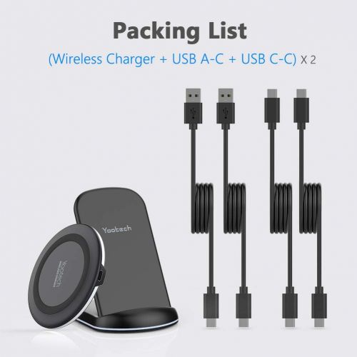  [아마존 핫딜] [아마존핫딜]Yootech Wireless Charging Bundle, [2 Pack] 10W Max Qi-Certified Wireless Charging Pad Stand, Compatible with iPhone 11/11 Pro/11 Pro Max/Xs MAX/XR/XS,Galaxy Note 10/Note 10 Plus/S1