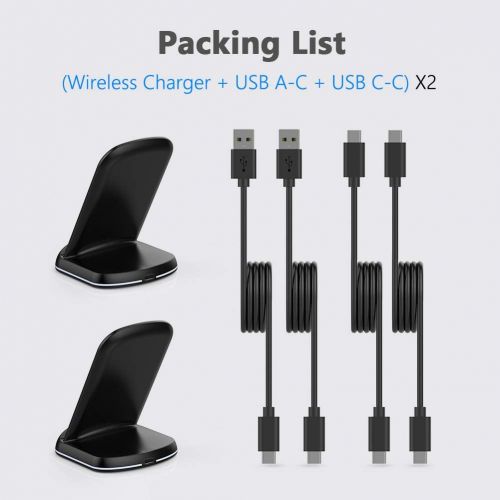  [아마존 핫딜] [아마존핫딜]Yootech Wireless Charger,[2 Pack] 10W Max Qi-Certified Wireless Charging Stand, Compatible with iPhone 11/11 Pro/11 Pro Max/Xs MAX/XR/XS/X/8,Galaxy Note 10/Note 10 Plus/S10 Plus/S1