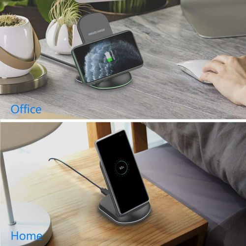  [아마존베스트]Yootech Wireless Charger,[2 Pack] 10W Max Qi-Certified Wireless Charging Stand, Compatible with iPhone 12/12 Pro/SE 2020/11 Pro Max/X/8,Galaxy S20/Note 10/S10 Plus(No AC Adapter)