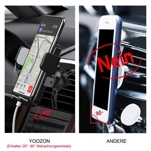  [아마존 핫딜]  [아마존핫딜]Yoozon yoozon Handyhalterung Auto Lueftung, 360°Drehbar Auto Handyhalter, Smartphone KFC Halterung fuer iPhone XS MAX/XR/XS/X/ 8/ 8Plus/ 7/ 7Plus,Samsung Galaxy s10/S9/S8/S7/ und Fast Jede