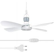 [아마존베스트]Yorbay Mobiler Deckenventilator Ø42cm Mini Ventilator mit Aufhanger und Schalter, mit 2,8m langem Kabel