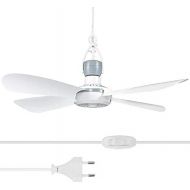 [아마존베스트]Yorbay Mobile Ceiling Fan - Diameter: 42cm - Mini Fan with Hook, Switch and 2.8m Cable