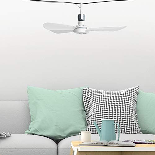  [아마존베스트]Yorbay Mobile Ceiling Fan - Diameter: 42cm - Mini Fan with Hook, Switch and 2.8m Cable