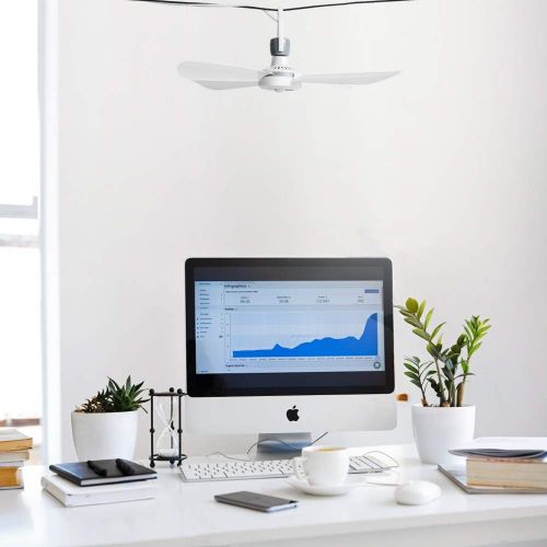  [아마존베스트]Yorbay Mobile Ceiling Fan - Diameter: 42cm - Mini Fan with Hook, Switch and 2.8m Cable