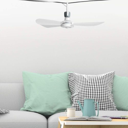  [아마존베스트]Yorbay Mobile Ceiling Fan - Diameter: 42cm - Mini Fan with Hook, Switch and 2.8m Cable