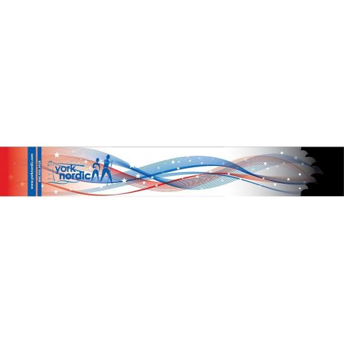  York Nordic Stars & Stripes Walking Poles - Red, White, and Blue Design - Choice of Grips - 2 Poles, Tips & Bag