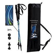 York Nordic Blue Breeze Hiking & Walking Poles w/flip Locks, Detachable feet Travel Bag - Pair