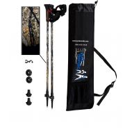 York Nordic 2 Piece Adjustable Trekking/Walking Poles - Lightweight - 6 Color Options - Choice Grips - 2 Poles, Tips & Bag