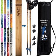 York Nordic 2 Piece Adjustable Trekking/Walking Poles - Lightweight - 6 Color Options - Choice of Grips - 2 Poles, Tips & Bag