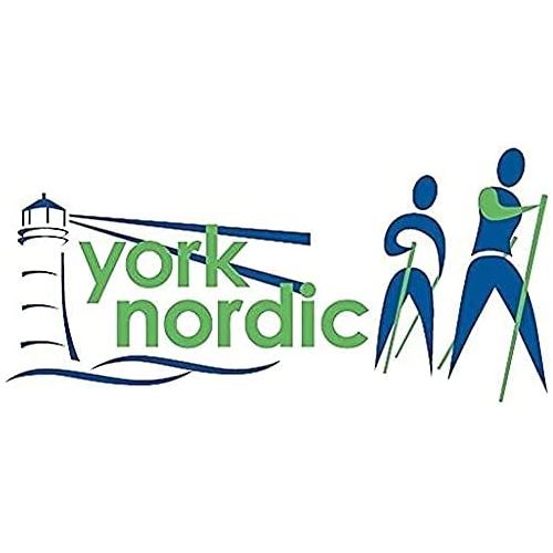  York Nordic Blue Breeze Hiking & Walking Poles w/flip Locks, Detachable feet Travel Bag - Pair
