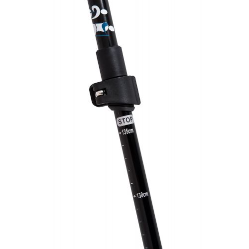  York Nordic Shorter Length Travel Walking Poles - Collapsible with Carrying Bag (2 Piece), Black, 5ft 4in and Under