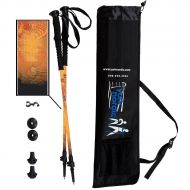 York Nordic 2 Piece Adjustable Trekking/Walking Poles - Lightweight - 6 Color Options - Choice Grips - 2 Poles, Tips & Bag