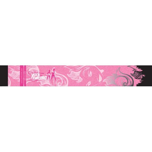  York Nordic Pink Walking Poles - Lightweight, Adjustable, and Collapsible - 2 Poles w/Rubber feet and Travel Bag