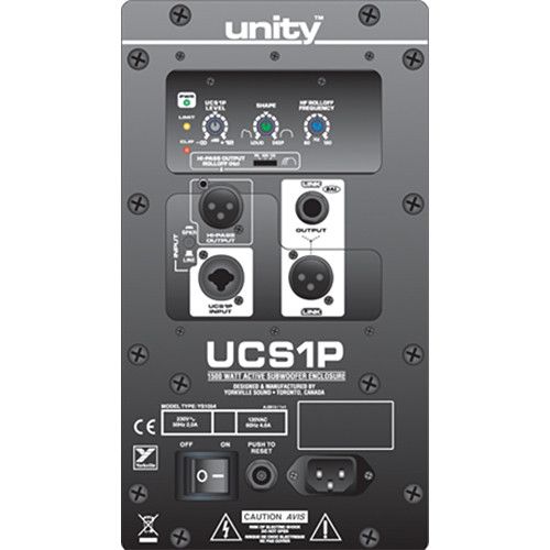  Yorkville Sound UCS1P 1500W 15