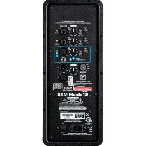  Yorkville Sound EXM-Mobile-12 Portable 2-Way Battery-Powered PA System with Bluetooth