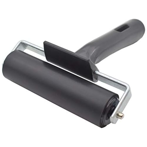  Yorwe Rubber Roller, Ideal for Anti Skid Tape Construction Tools, Print, Ink and Stamping Tools (4-Inch, Black)