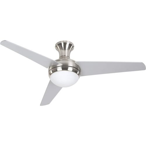  Yosemite Home Decor ADALYN-BBN 48-Inch Ceiling Fan in Bright Brush Nickel Finish with 16-Inch Lead Wire, Burnished Bronze