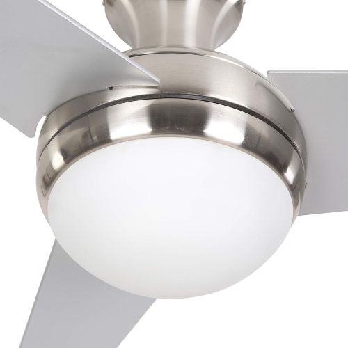  Yosemite Home Decor ADALYN-BBN 48-Inch Ceiling Fan in Bright Brush Nickel Finish with 16-Inch Lead Wire, Burnished Bronze