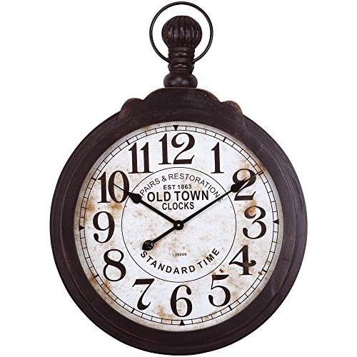  Yosemite Home Decor CLKB2A147 Black Wood Timepiece Wall Clock Multi