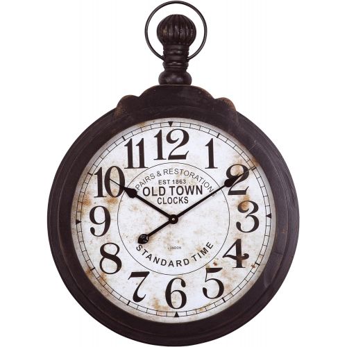  Yosemite Home Decor CLKB2A147 Black Wood Timepiece Wall Clock Multi