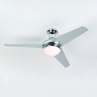 Yosemite Home Decor ADALYN-CH 48-Inch Ceiling Fan in Chrome Finish with 16-Inch Lead Wire, Chrome