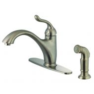 Yosemite Home Decor YPH5A258-BN Single Handle Kitchen Faucet with Side Sprayer, Small, Brushed Nickel