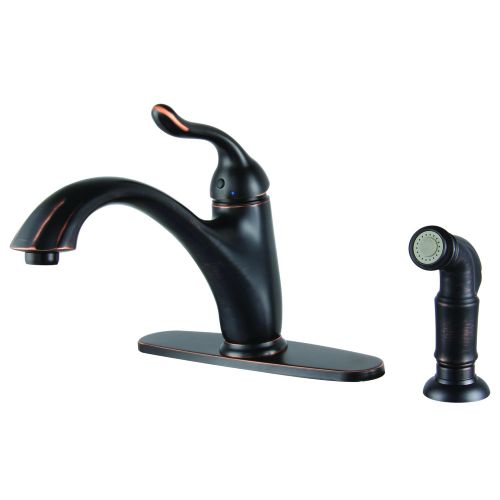  Yosemite Home Decor YPH5A258-ORB Single Handle Kitchen Faucet with Side Sprayer, Small, Oil Rubbed Bronze