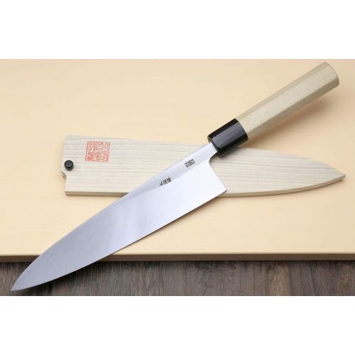  Yoshihiro Hongasumi Blue Steel Mioroshi Filet Sushi Sashimi Japanese Knife Magnolia Handle (8.25/210mm)