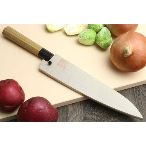  Yoshihiro VG-10 46 Layers Hammered Damascus Gyuto Japanese Chefs Knife (Octagonal Ambrosia Handle) (7 (180mm))