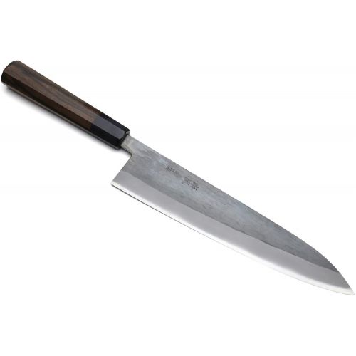  Yoshihiro Kurouchi Black-Forged Blue Steel Stainless Clad Gyuto Chefs Knife (9.5 (240mm) & No Saya)