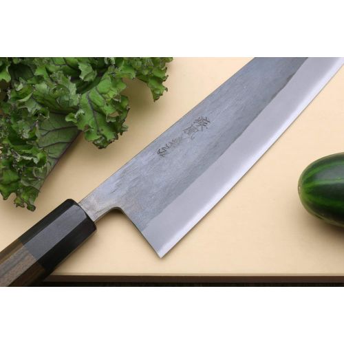  Yoshihiro Kurouchi Black-Forged Blue Steel Stainless Clad Gyuto Chefs Knife (9.5 (240mm) & No Saya)