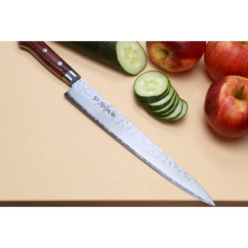  YOSHIHIRO- Hammered Damascus Chef Knife 6PC SET - MADE IN JAPAN
