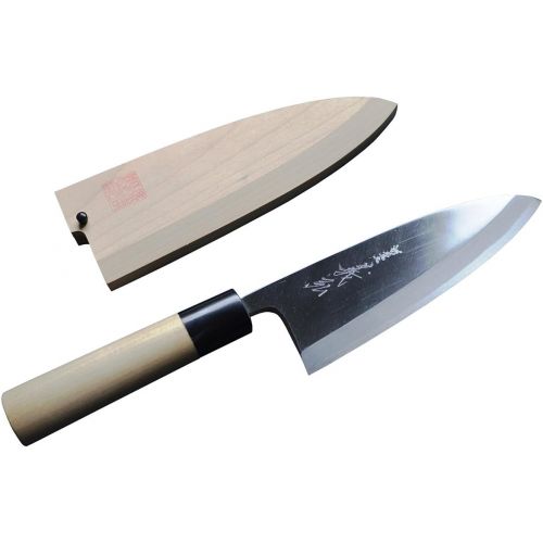  [아마존베스트]Goumanosuke Yoshihiro Above Work Series Yasugi Steel White No. 2 Deba Knife 150mm Shirasaya with Jchc-150d