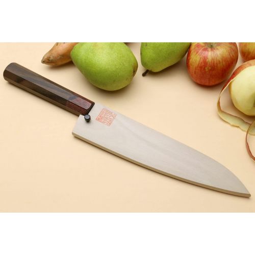  [아마존베스트]Yoshihiro VG-10 46 Layers Hammered Damascus Gyuto Japanese Chefs Knife (Octagonal Shitan Rosewood Handle) (7 (180mm))