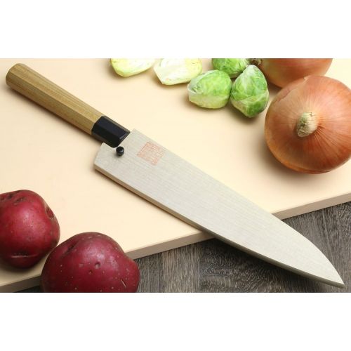  [아마존베스트]Yoshihiro VG-10 46 Layers Hammered Damascus Gyuto Japanese Chefs Knife (Octagonal Ambrosia Handle) (7 (180mm))