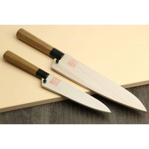  [아마존베스트]Yoshihiro 46 Layers Hammered Damascus Gyuto Chef Knife and Petty Utility Knife SET (Gyuto 8.25 (210mm) & Petty 6 (150mm), Ambrosia Handle)