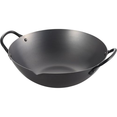  Yoshikawa 89917-8 Black Steel Beijing Wok, 12