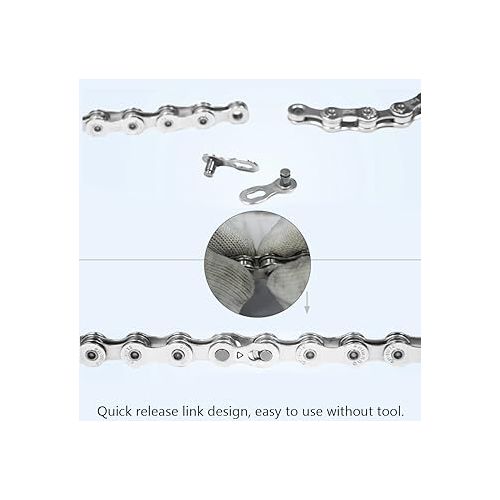  Master Link for Bicycle Chain, Bike Chain Missing Link, Quick Link Connector MTB Road Mountain Bicycle, 5 Pairs Bicycle Missing Link for 6, 7, 8, 9 Speed Chain (6 7 8)