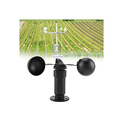  Yosoo Wind Sensor Trans, 0-5V Aluminum Alloy Wind Tempo Sensor Anemometer for Weather Station to Wind-Measuring Three Cups Wind-Measuring Detector