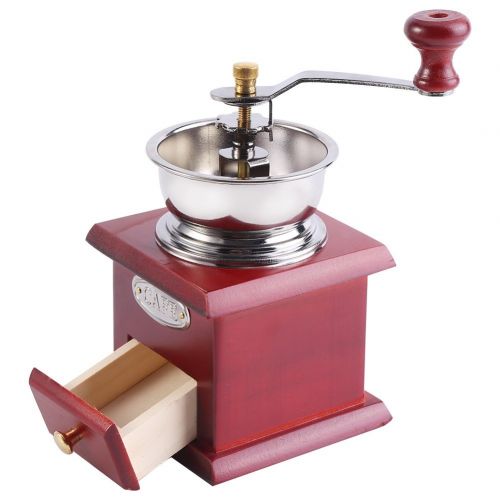  Yosoo Premium Manuelle Kaffeemuehle Retro Design Kaffee Hand Muehle Haus Kueche Buero Schleifen Werkzeug Brauen Essentials ( Farbe : Red wooden )