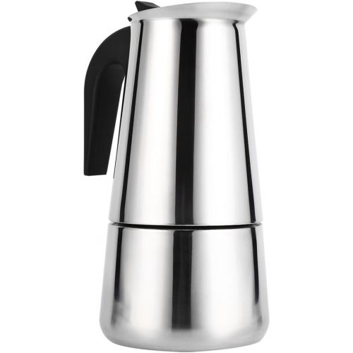  Yosoo 100ml / 200ml / 300ml / 450ml Edelstahl Mokka Kaffee Topf Kessel Ofen Oberseite Espresso Bilden Topf Abziehbar Kaffeekanne Splitter Filterbar Geeignet Fuer Den Induktionsherd