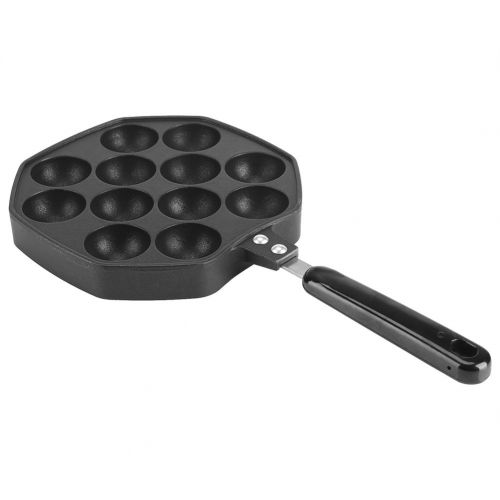  Yosoo Aluminium Takoyaki Grill Pan Non-Stick Octopus Grill Tray Octopus Ball / Pfannkuchen Maker Backform 12 Loecher