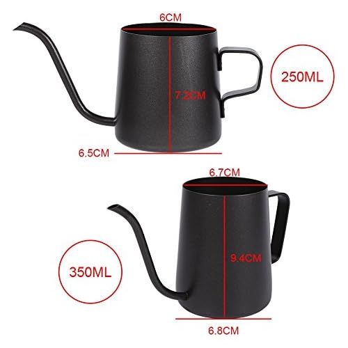  Yosoo Edelstahl Wasserkessel Aus Edelstahl Teekessel Kaffeekanne TeekanneGiessen UEber Kaffee Tropfenfanger Auslauf Wasserkocher (Abmessung : 350ml)