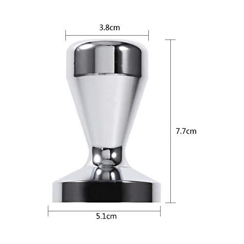  Yosoo Edelstahl Kaffee Stab Barista Espresso Tamper 51mm Kaffeebohne Presse Werkzeug flache Unterseite