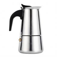 Yosoo Coffee Maker, Stainless Steel Moka Coffee Pot Stovetop Espresso Latte Maker Percolator Stove Top Filter Coffee Maker Pot Easy Clean (100ML 2 Cup)