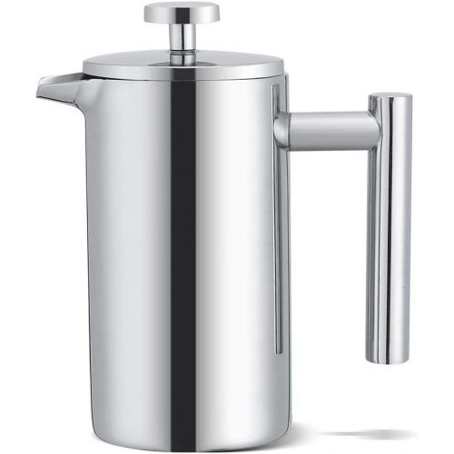  Yosoo French Press Coffee Maker,Stainless Steel Double Walled 12 oz Espresso Maker Press Tea Pot with Filter