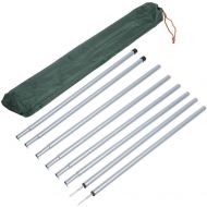 Yosoo Tent Pole Replacement Accessories, Multifunction Lightweight Tent Rod, Adjustable Galvanized Support Rods for Tarp Shelter Canopy Tent Awning(Set of 2)