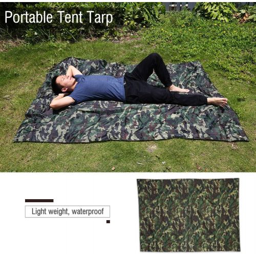  Yosoo Camouflage Outdoor Portable Lightweight Waterproof Mat RainTent Tarp Shelter for Picnic Camping Climbing Hiking, 3Size Optinal(3*2.9M)