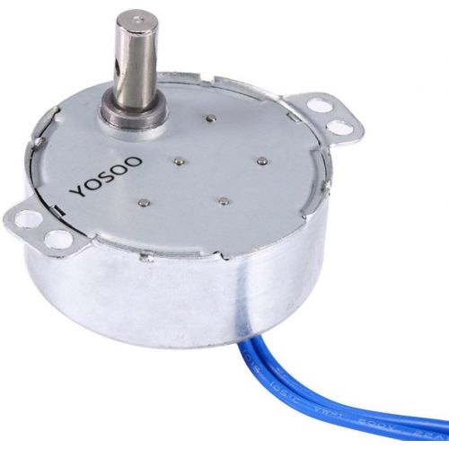  Yosoo Turntable Synchronous Synchron Motor 50/60Hz AC 100~127V 4W 5-6RPM/MIN CCW/CW For Hand-Made, School Project, Model (2.5-3RPM)